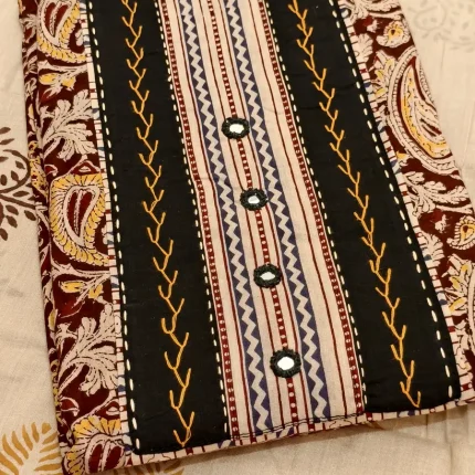 Kalamkari  Cotton Unstitched Salwar Suit